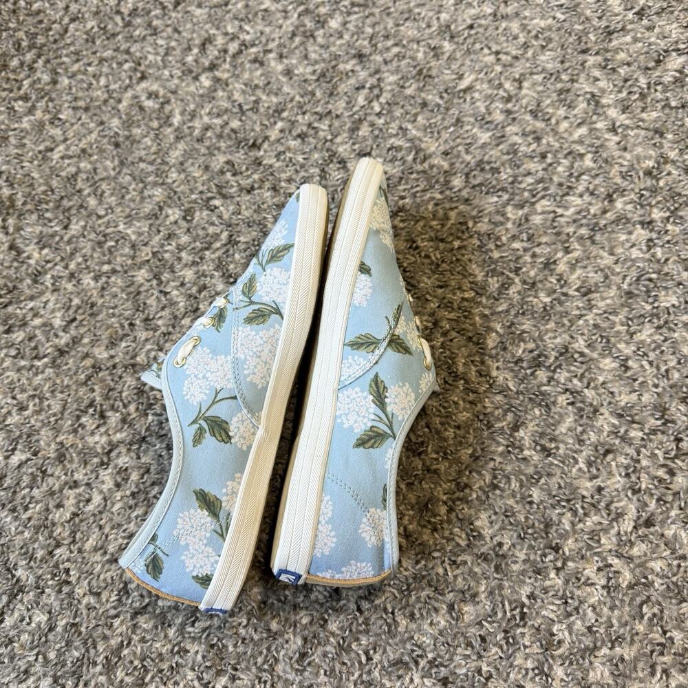 Keds Rifle Paper Co. Champion Hydrangea Womens Size 7 Blue Casual Shoes Sneakers - Picture 5 of 7